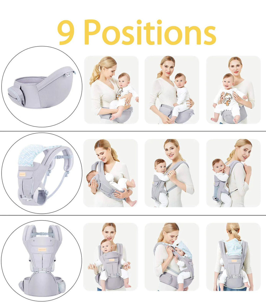 Cargador Ergonómico 3 Posiciones para Bebés | Portabebé Cómodo y Seguro | CRIELA BABY