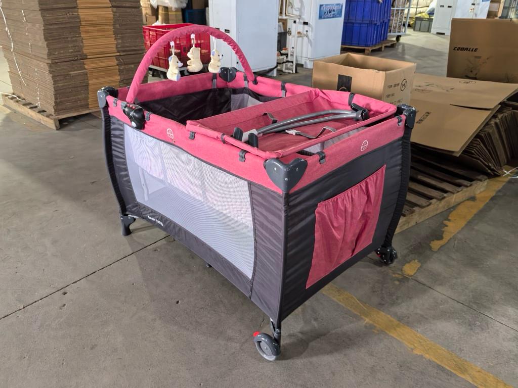 Cuna Corral Desmontable para Bebé 0-4 Años | Corral Portátil con Cambiador y Mecedora | CRIELA BABY