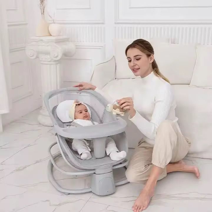 SILLA COLUMPIO ELÉCTRICO PARA BEBÉ CON BLUETOOTH Y CONTROL REMOTO