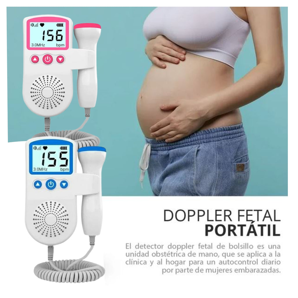 Monitor Fetal Doppler Ultrasonido | Escucha el Corazón de tu Bebé