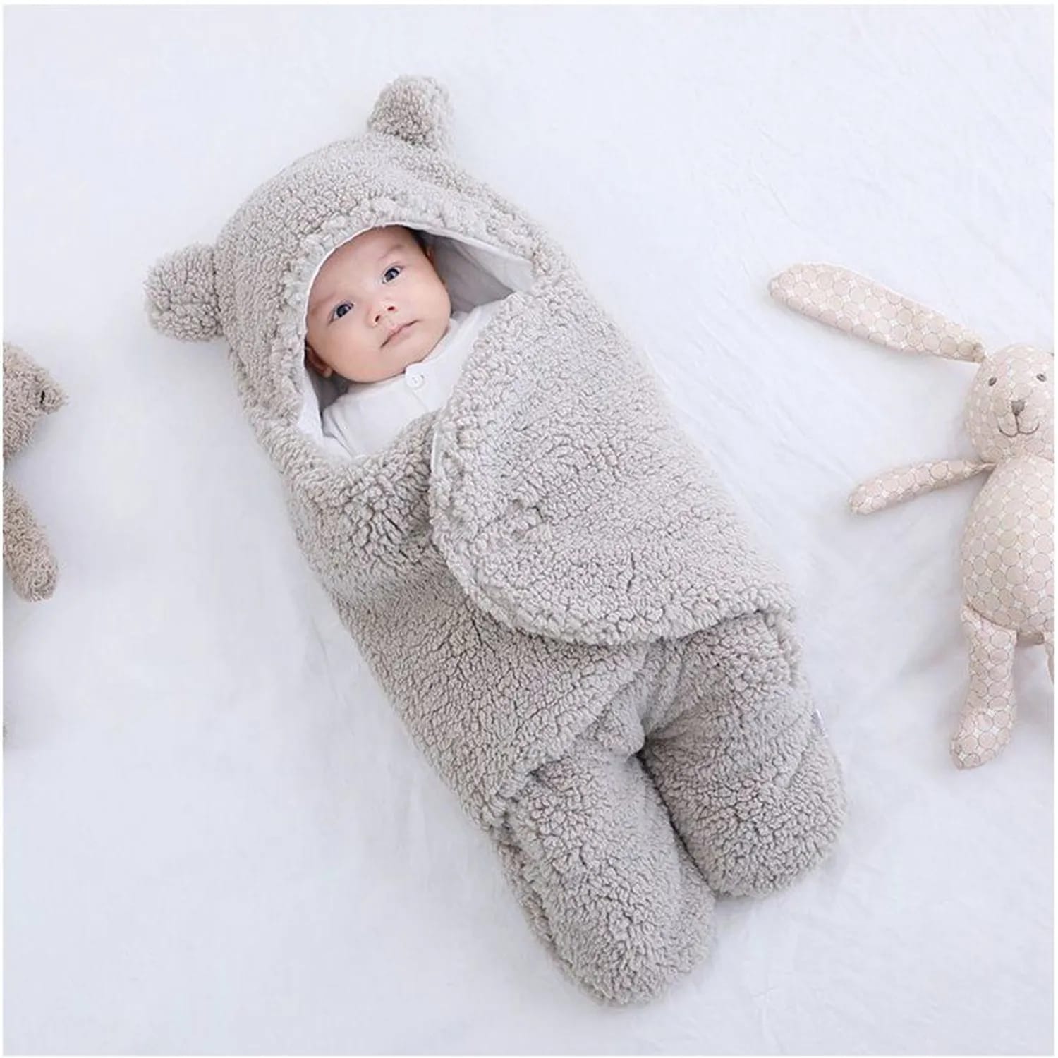 Saco Ovejero para Bebé | Saco de Dormir con Capucha 0-9 Meses