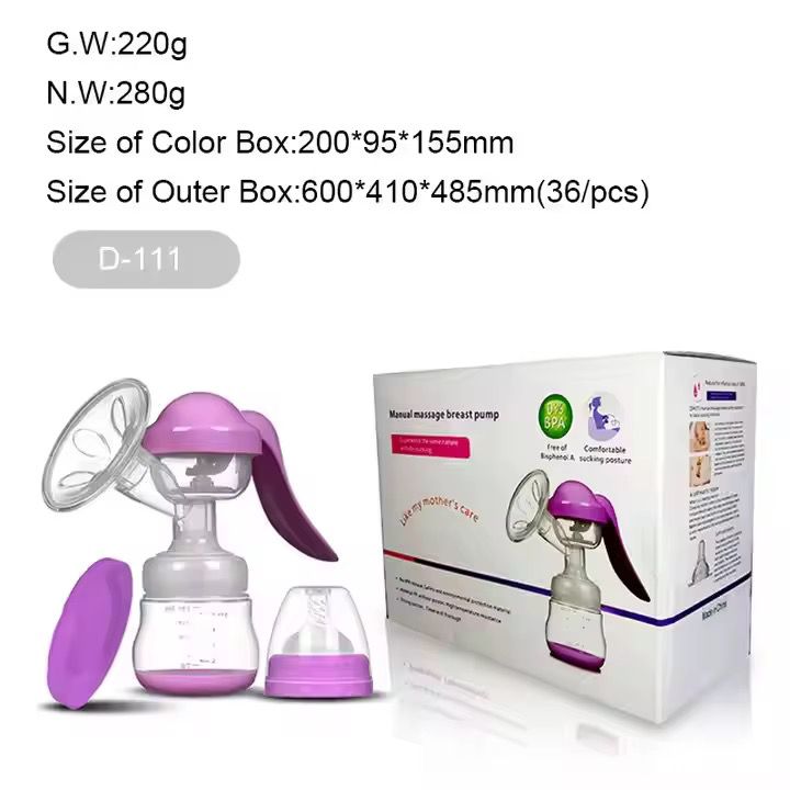 Extractor de Leche Manual con Biberón | Silicona Suave Antirreflujo
