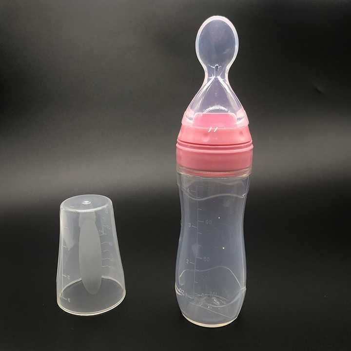 Bibérón Cuchara en Silicona para Bebés | Alimentación Complementaria