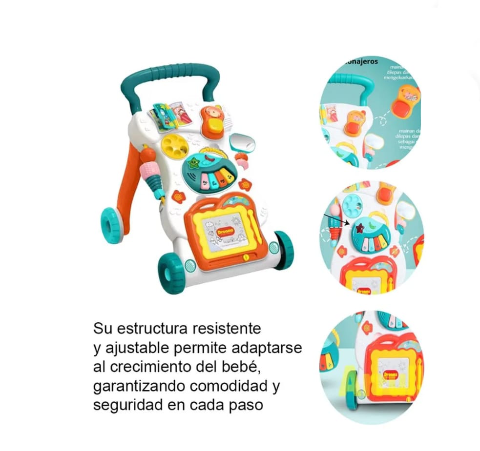 Caminador Musical Didáctico para Bebé | Primeros Pasos Seguros