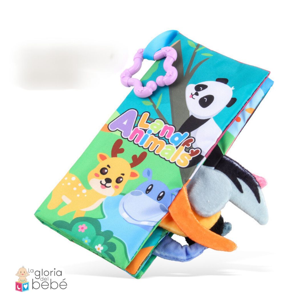 Libro Sensorial de Tela con Colas 3D | Estimulación Temprana Bebés