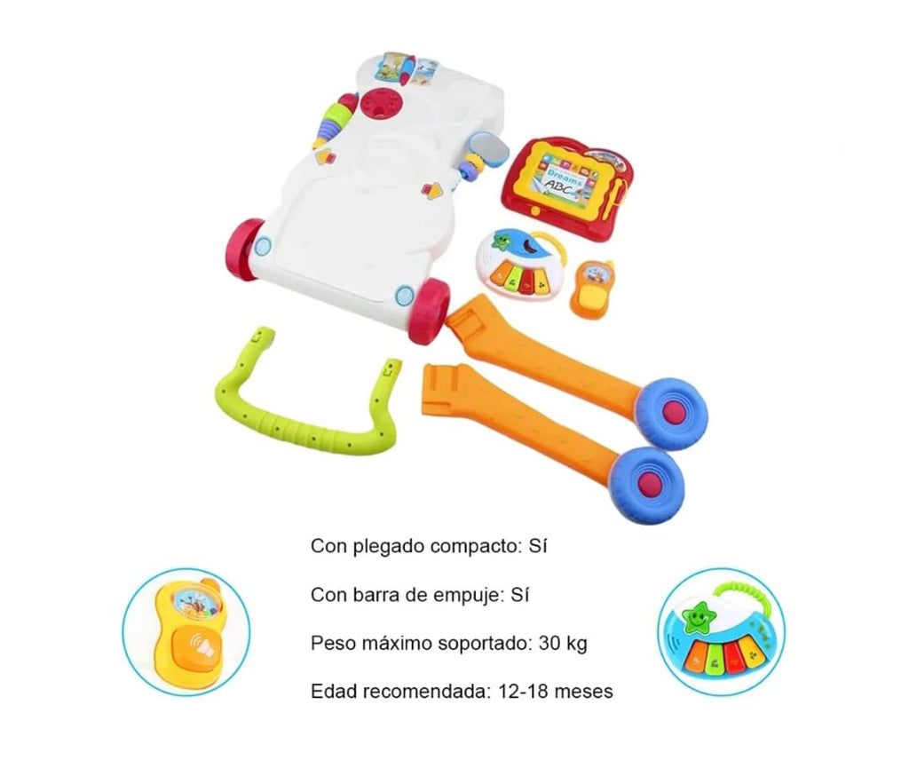 Caminador Musical Didáctico para Bebé | Primeros Pasos Seguros