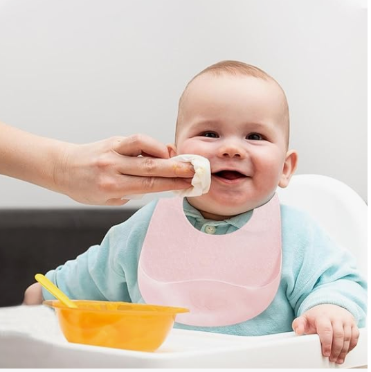 Babero de Silicona Lavable con Bolsillo Atrapa-Migajas | CRIELA BABY