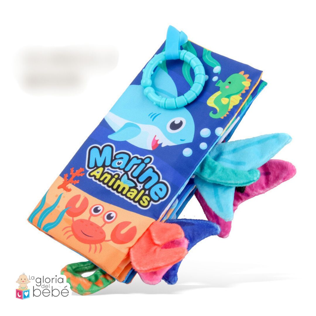 Libro Sensorial de Tela con Colas 3D | Estimulación Temprana Bebés