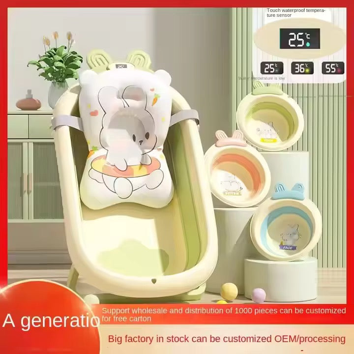 Combo Bañera Plegable con Almohadilla y Ducha Eléctrica | CRIELA BABY™