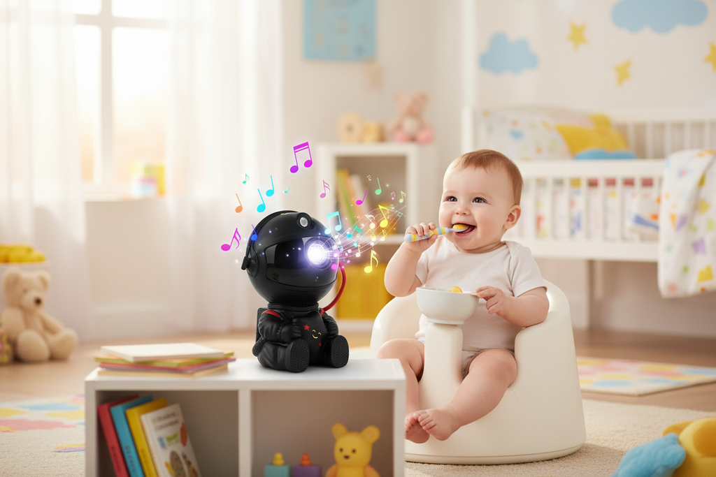 Proyector Astronauta Galaxia con Bluetooth y Control Remoto