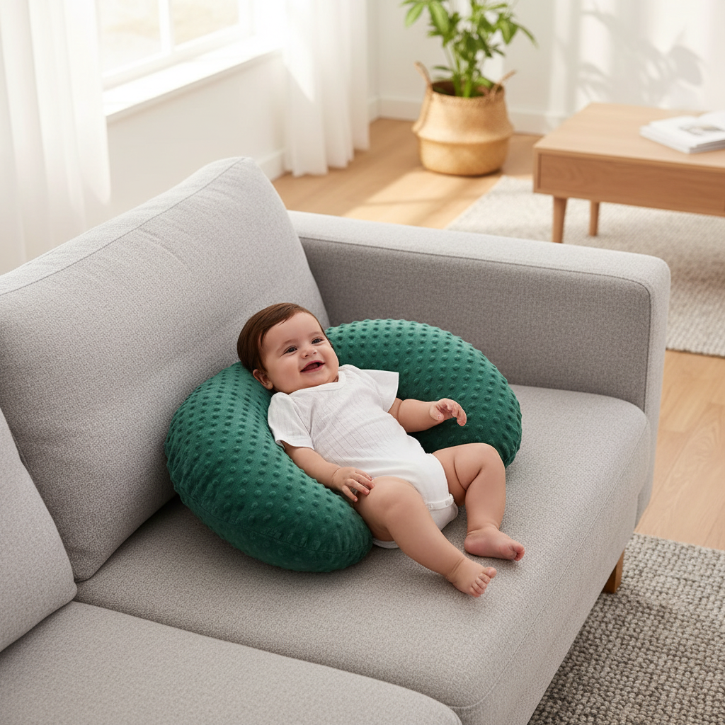Cojín de Lactancia Ergonómico con Almohada Dona para Bebé