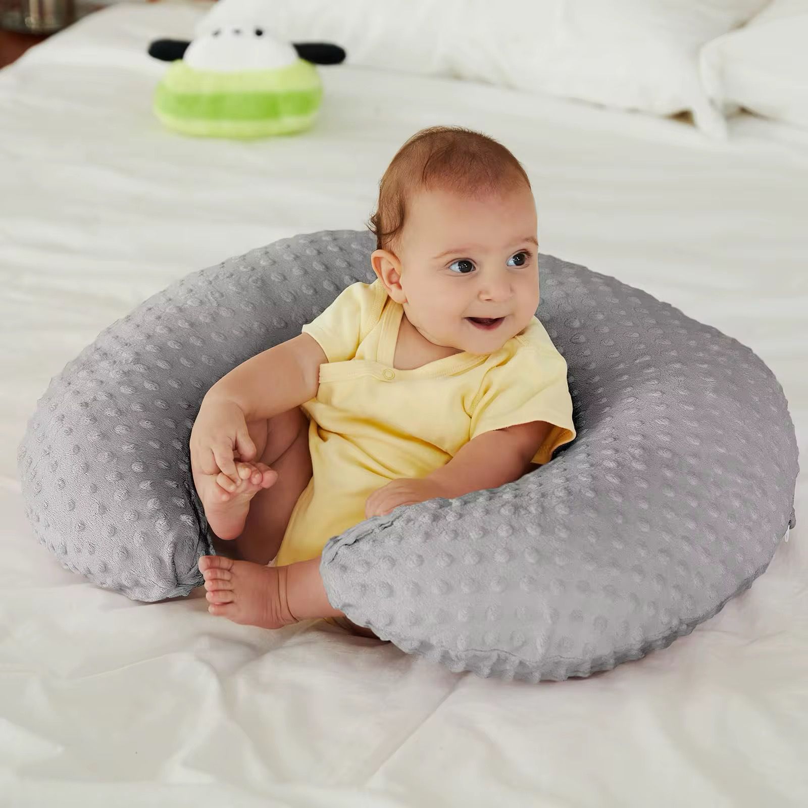 Cojín de Lactancia Ergonómico con Almohada Dona para Bebé