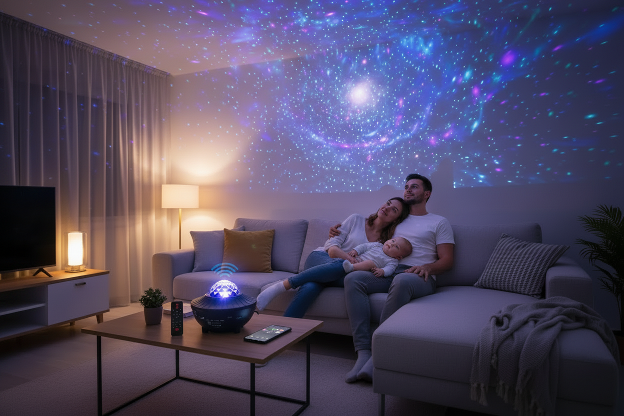 Proyector Galaxia Estrellas con Bluetooth y Control Remoto