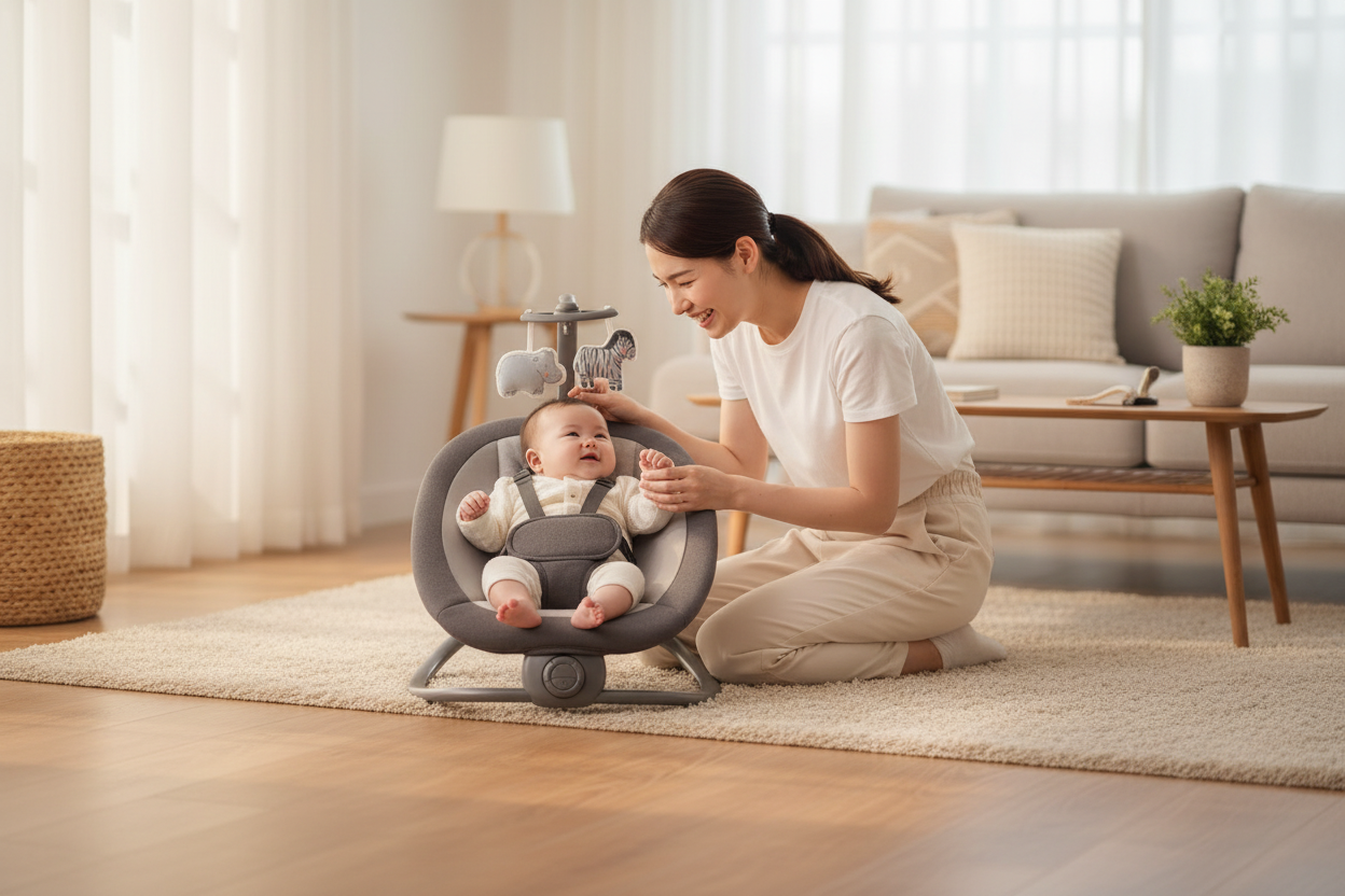 Silla Eléctrica Mecedora para Bebé | CRIELA BABY™