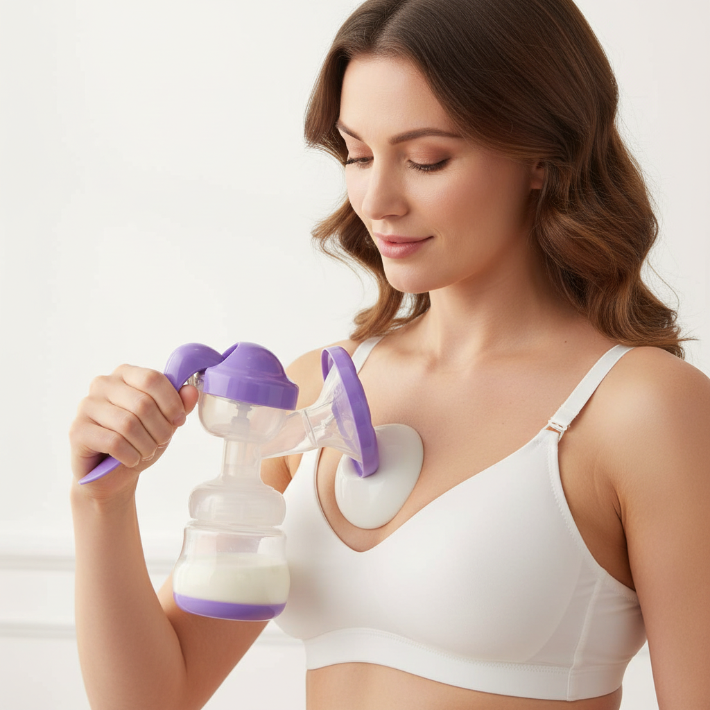 Extractor de Leche Manual con Biberón | Silicona Suave Antirreflujo
