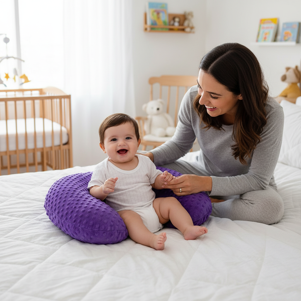 Cojín de Lactancia Ergonómico con Almohada Dona para Bebé