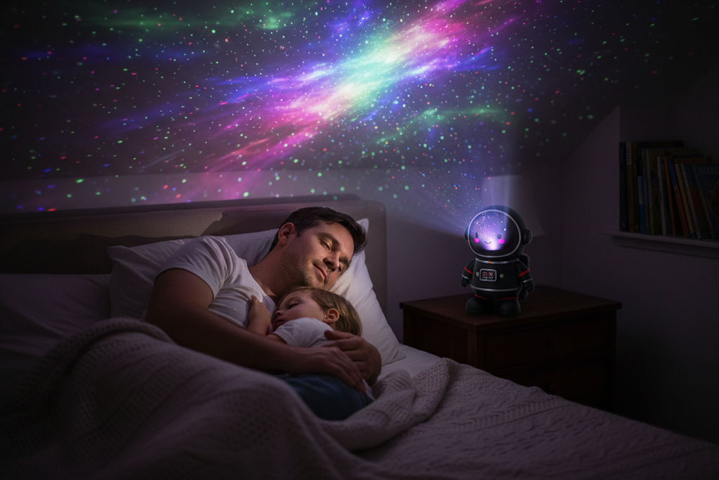 Proyector Astronauta Galaxia con Bluetooth y Control Remoto