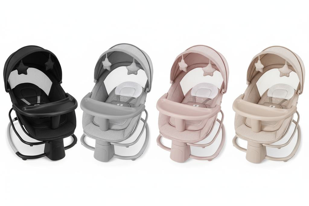 Producto real en negro, gris, rosado y beige